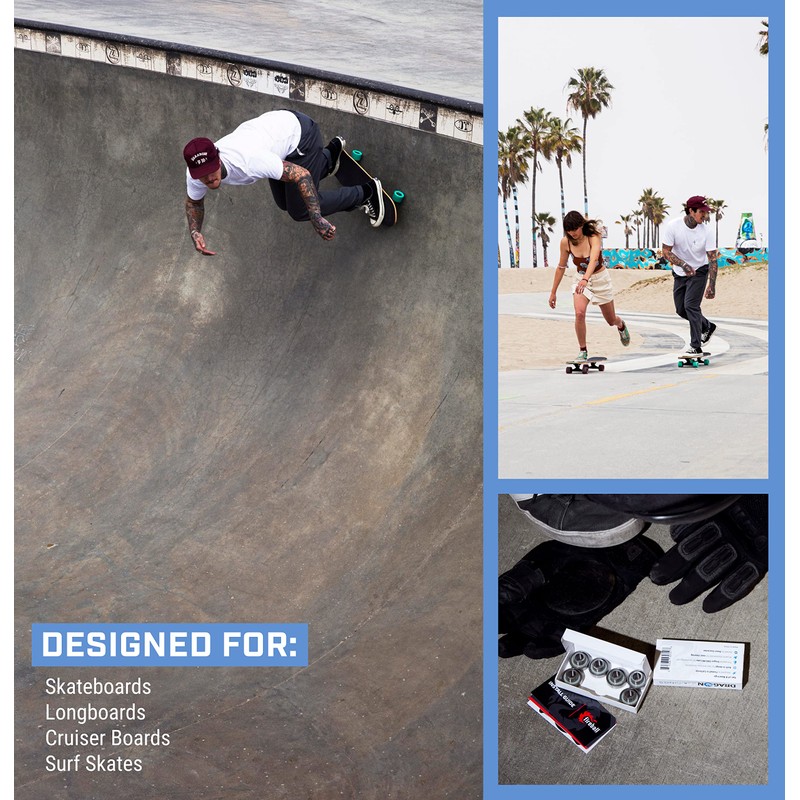 Fireball Dragon Skateboard Bearings for Skateboard & Longboards | 8-Pack