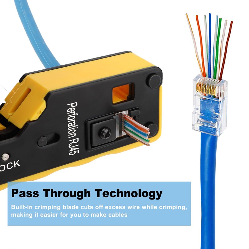PETECHTOOL RJ45 Crimp Tool Cat5 Cat5e Cat6 Crimping Tool Ethernet