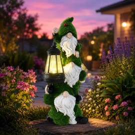 Solar Gnome Garden Statue for Outdoor Decor – Cute LED Yard Light for Patio, Balcony & Lawn