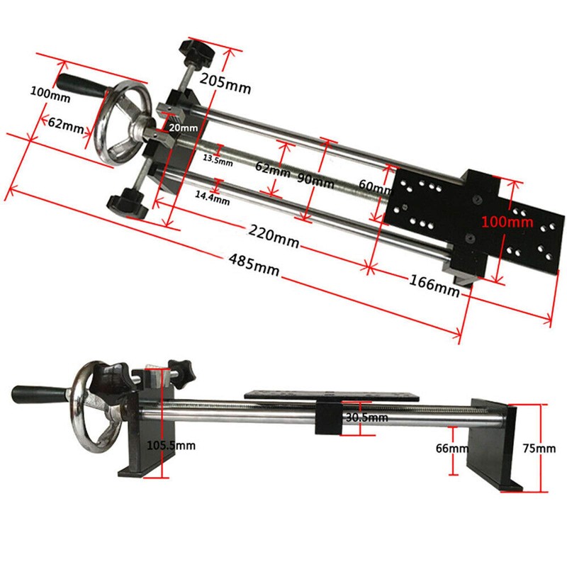 Manual Horizontal Force Gauge Test Stand Push-Pull Force Meter HLA