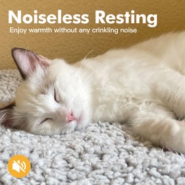 MORA PETS Self Heating Cat Bed Heated Cat Blanket Self Warming Pet Pad Thermal Pet Mat Blanket for Indoor Outdoor Pets Extra Warm Kitten Pad with Removable Cover Non-Slip Bottom Washable 61 x 45cm