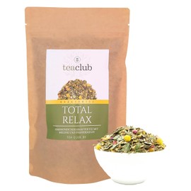 TeaClub Total Relax Basic Herbal Tea Loose 500g - Herbal Tea Blend | Basic wellness tea without caffeine with chamomile, lavender, balm, lemongrass and peppermint, caffeine-free, vegan