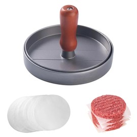 Coollooda Hamburger Press Meat Press Patty Maker Mold DIY Patty Making Easy Putty Cooking Utensils Kitchen Utensils Cooking Supplies Hamburger Maker Wax Paper Pack of 100