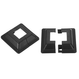 QUARKZMAN Post Cladding, 2 Pieces 25 x 25 mm/1 x 1 inch, Plastic Gap Style Post Base Cover for Fence, Stair Railing, Porch, 72 x 72 mm/2.8 x 2.8 inches (Total Size)