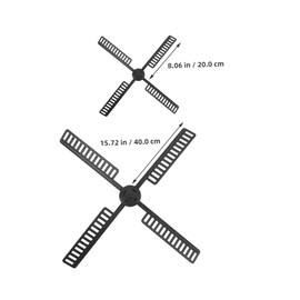 Kisangel 2pcs Windmill Blades Plastic Windmill Parts for Garden Sturdy Outdoor Eye Catching Decorative Accessories