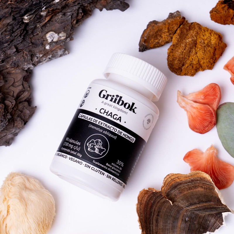 Griibok | Hongo Chaga | 90 cápusulas de 330 mg