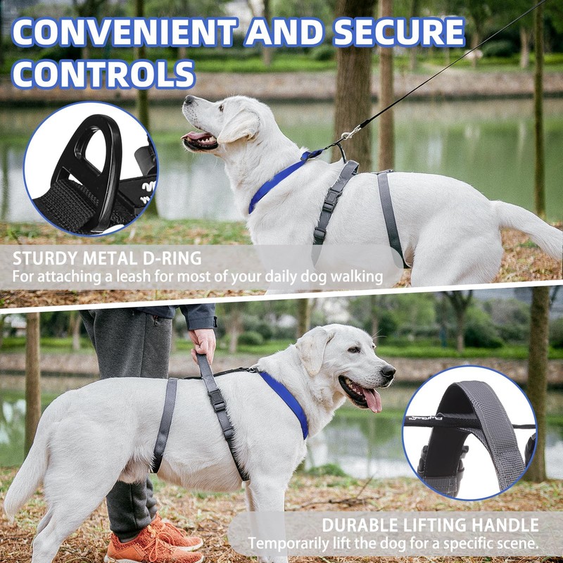 PUPTECK Escape Proof Dog Harness - No Pull Soft Padded