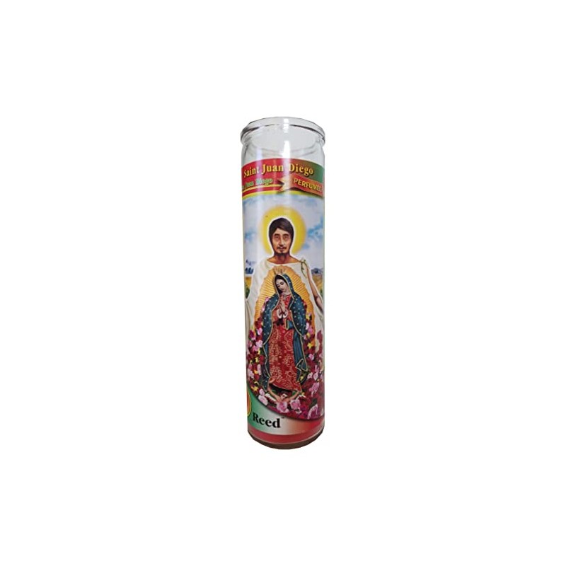 Saint Juan Diego (San Juan Diego) Red Perfumed Pillar Candle