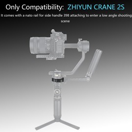 NICEYRIG Mounting Clamp for Zhiyun Crane 2S Gimbal Stabilizer Rod Clamp Ring Extension Mounting Ring with Built-in NATO Rail