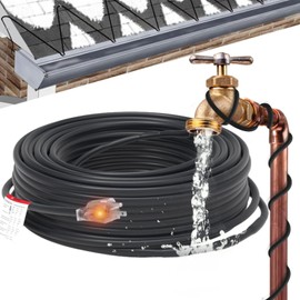 HEATIT 8JHSF1 36ft Heat Cables for Roofs and Gutters for Pipe Freeze Protection, Pre-assembled Roof Gutter Snow Melting De-Icing Heating Cable, Heating Cable Tape, ETL Listed 8W/ft 120V