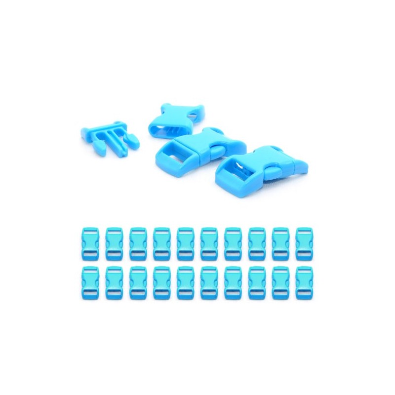 'Set of 20 3/8 Paracord Bracelet PLASTIC BUCKLE/CLIP Closure (Click),