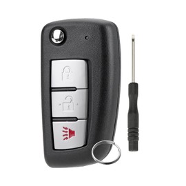 Car Remote Control Key Fob Fits for Nissan Rogue 2014 2015 2016 2017 2018 2019 2020 Keyless Entry Remote Control CWTWB1G767 and Screwdrivers Key Ring
