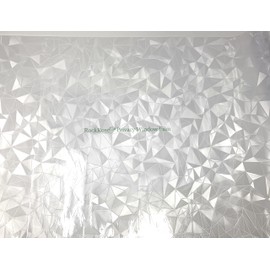 RockRose Privacy Window Film Prism Window Cling 3D Decorative Stained Glass Window Vinyl Static Cling Non-Adhesive Window Decals for Home or Office 23.6" x 78.7"