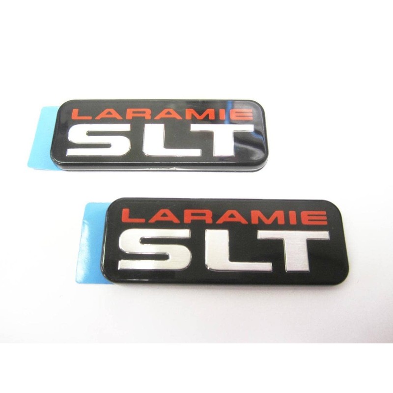 2Pc SLT Laramie B Pillar Cab Emblems 3D Badge Nameplate