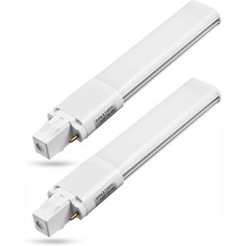 Amazing power GX23 LED Bulbs, 6W LED 2-Pin PL Horizontal Recessed Lamp, 13W Equivalent CFL Bulbs Warm White 3000K 2-Pack