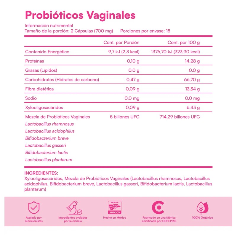 Zesty Probiticos Vaginales 30 Cpsulas Para Cuidado ntimo Sin Sabor