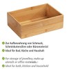Wenko Bamboo Organiser Terra 3 Compartments -Storage Box, Bathroom Basket,