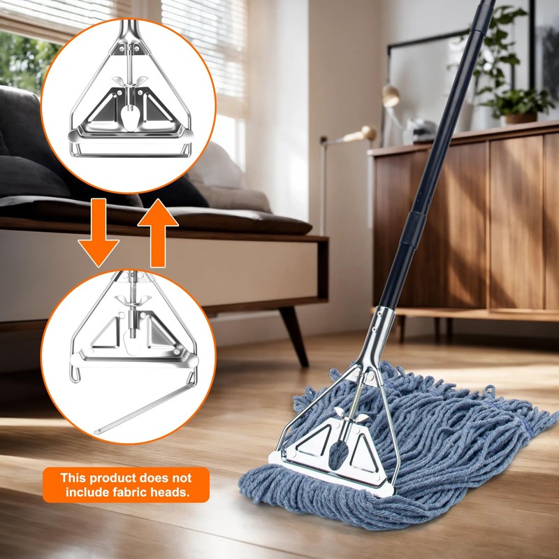 KeFanta 60" Metal Mop Handle Commercial Heavy Duty, Quick Change