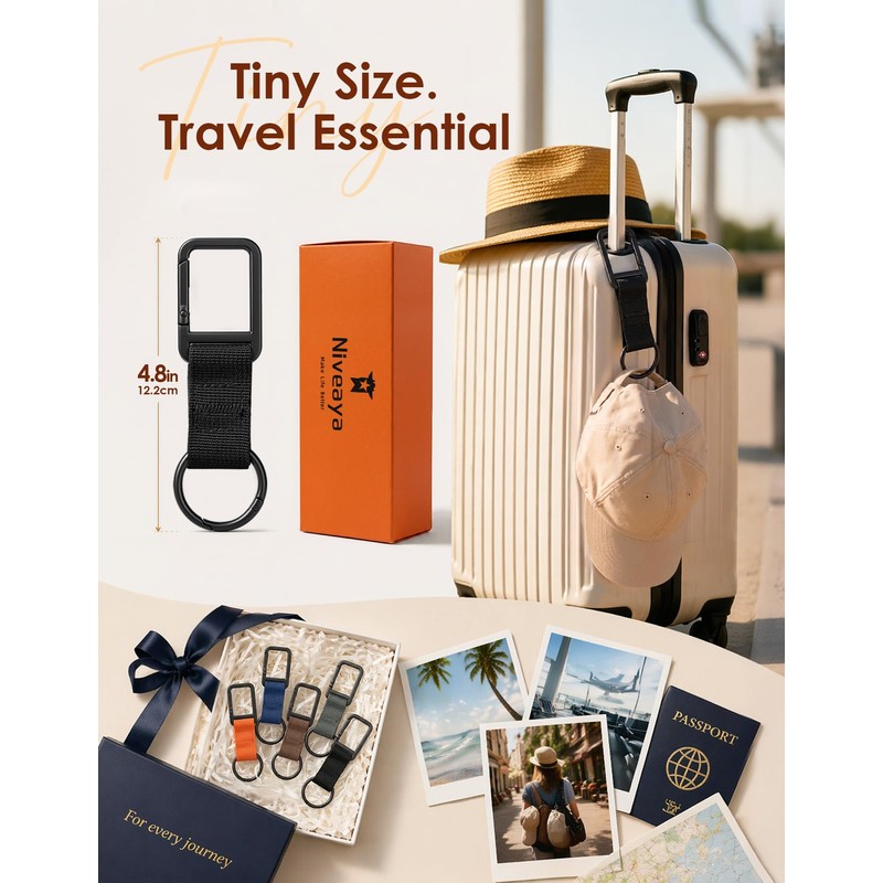 Niveaya Hat Clip for Travel - 2PCS, Stylish Hat Clip
