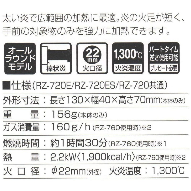 Shinfuji Burner Power Torch RZ-720 (Burner Body Only)