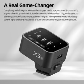GodoxX3 F touch screen wireless flash guide TLL auto metering high-speed sync built-in lithium battery flash studio light wireless trigger support fast charging (godox Xpro/XProII/X2T upgrade)