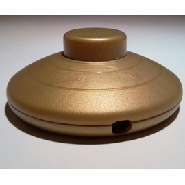 Foot Pedal Switch Gold On/Off for Floor and Table Lamps - Diameter 70 mm, 250 V, 350 W Max.