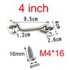 BuxiuGK Pack of 2 Storm Hooks 4 Inch Cabin Hooks
