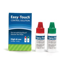 Easy Touch Control Solution Glucose Monitor Kit - Hi & Low - 2 Vials, 4 ml each