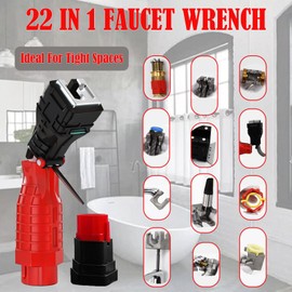 Upgrade 22 in 1 Multifunctional Faucet Wrench, Under Sink Basin Wrench for Tight Spaces,Plumbing Tool for Faucet,Basin&Sink Installation, Plumbing Repair Tool for Kitchens, Bathrooms & Toilets
