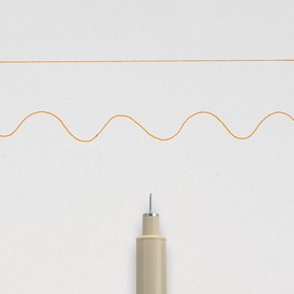 Micron Pen, Waterproof/Fade Resistant, 0.20mm Point, Orange
