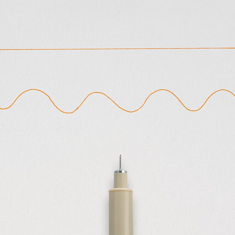 Micron Pen, Waterproof/Fade Resistant, 0.20mm Point, Orange