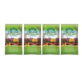Espoma Organic Potting Soil Mix - All Natural Potting Mix For All Indoor & Outdoor Containers Including Herbs & Vegetables. For Organic Gardening, 16qt. bag. Pack of 4