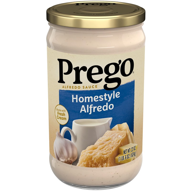 Prego Homestyle Alfredo Pasta Sauce, 22 oz Jar (Pack of