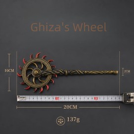 Superbuybox Game DLC Nightreign Ghiza's Wheel Martial Arts Ninja Weapon Duplica Game Collection Gift Desk Decor w/Display Stand
