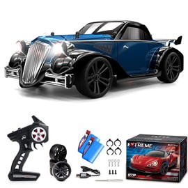 Sakeye RC Drift Car Remote Control Car, 1/16 Scale 35KM+/H High Speed Fast 4WD RC Car Rechargeable Racing Car 2.4Ghz with Two Batteries LED Lights Racing for Kids and Adults Gift