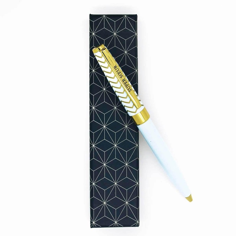 Draeger Paris Super SŒur Ballpoint Pen Pastel Blue and Gold