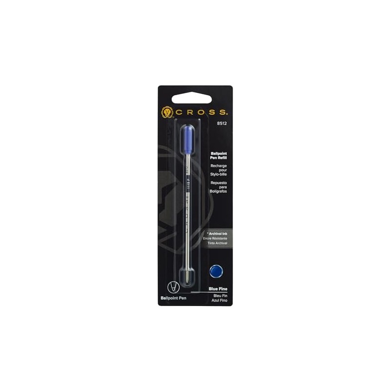 Cross-Ballpoint-Pen-Refill Blue Fine Packaged-One-Per-Card