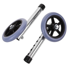 Zimmer Frame with Wheels Replacement Walker Wheel Accessory Silent and Smooth Rolling for Walker Made of Stainless Steel and Rubber