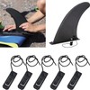 Jowxsx 5Pcs Black Surfboard Fin Clips Replacement Surfboard Fin Buckle