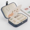 Portable Jewelry Box PU Leather Large Capacity 2 Layers Travel