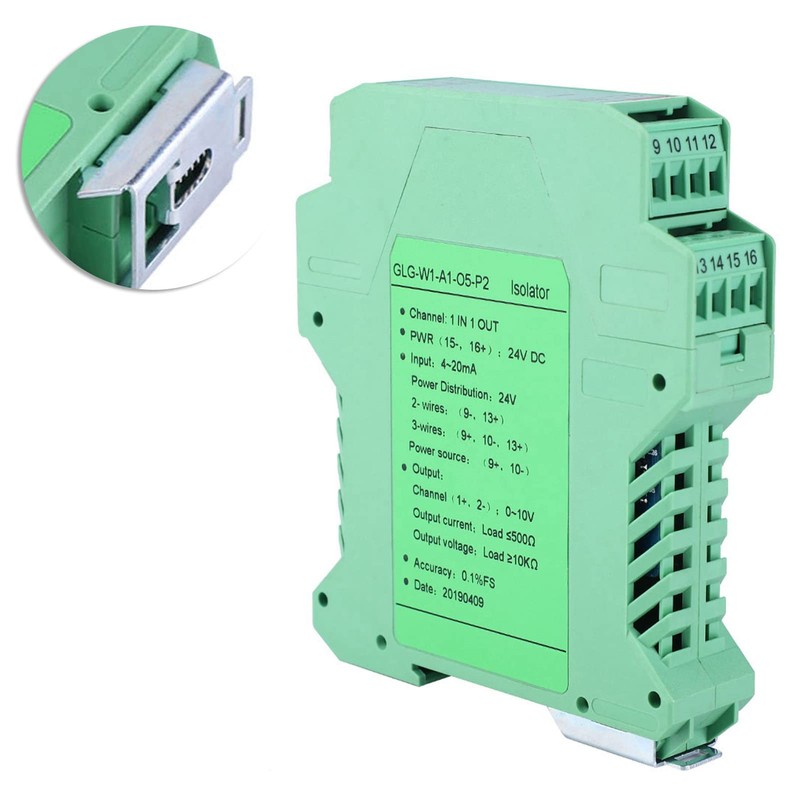 Current Signal Isolator Transmitter, DC 24V DC Detect Signal Conditioner