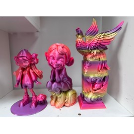 Stronghero3D PLA 3D Printer Filament 1.75mm,Candy S2 Silk Rainbow,Multi Color,Net Weight 1kg(2.2lbs)