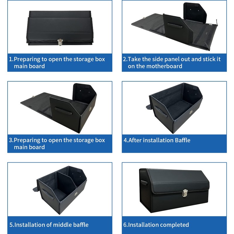 Wuatow Car Trunk Organizer, Car Storage Organizer, SUV Trunk Organizer