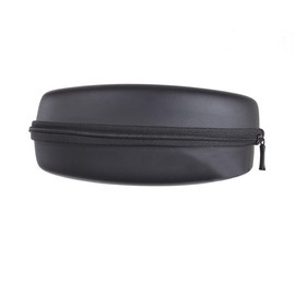 SHINEOFI Mini Eva Earphone Case Portable Headphone Pouch for Travel Earbuds USB Cables Accessories Stylish Black Design for Daily Use