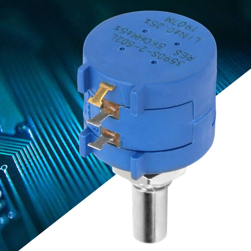 Multiturn Potentiometer 2W 5K Ohm Adjustable Resistance Precision Multiturn Potentiometer
