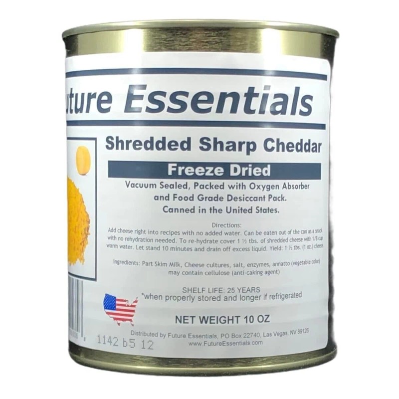 Future Essentials Freeze Dried Sharp Cheddar Cheese Long Storage Emergency