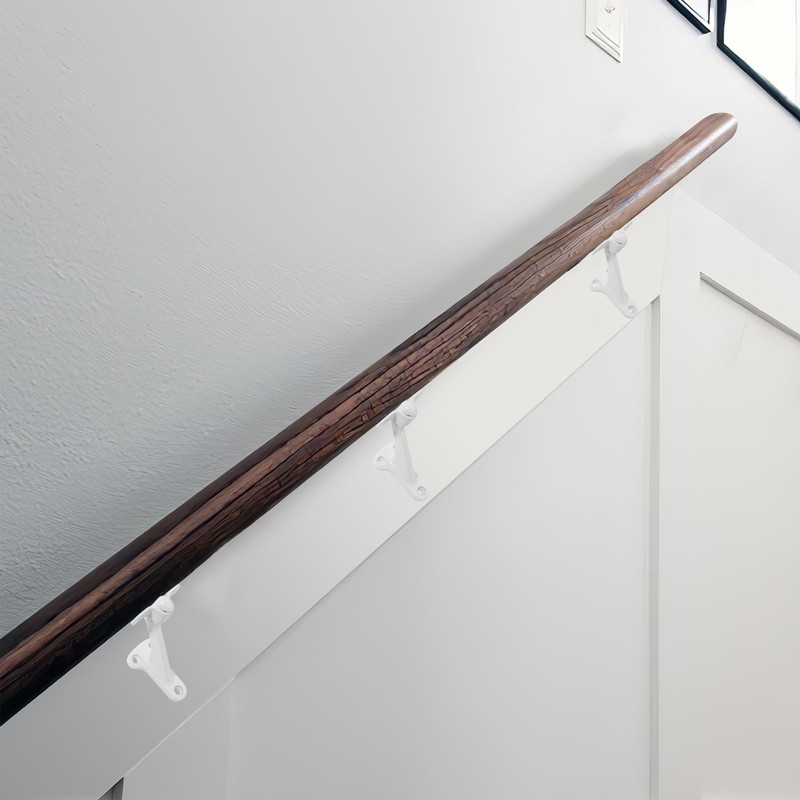 ZAUYX 2 Pack 3 Inch Hand Rail Bracket White Stair