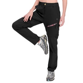 Little Donkey Andy Women's Hiking Pants Lightweight Convertible Zip-Off Pants Quick Dry UPF 50 Black Size 2XL