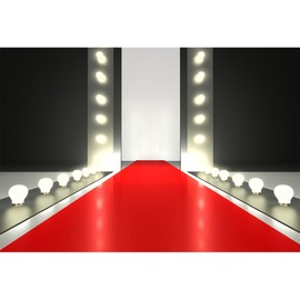 Baocicco Red Carpet Shining Spotlight Backdrop 7x5ft Photography Background Fashion Show Catwalk Show T Stage Illuminated Event Activity Business Party Entrance Modern Ceremony