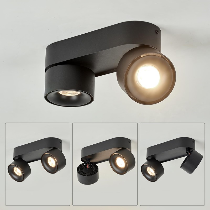 Budbuddy 2 x 12 W LED Ceiling Light Spotlight Black